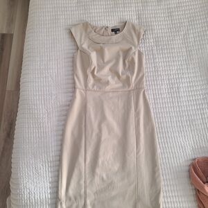 The Limited Cream Cap Sleeve Midi Dress